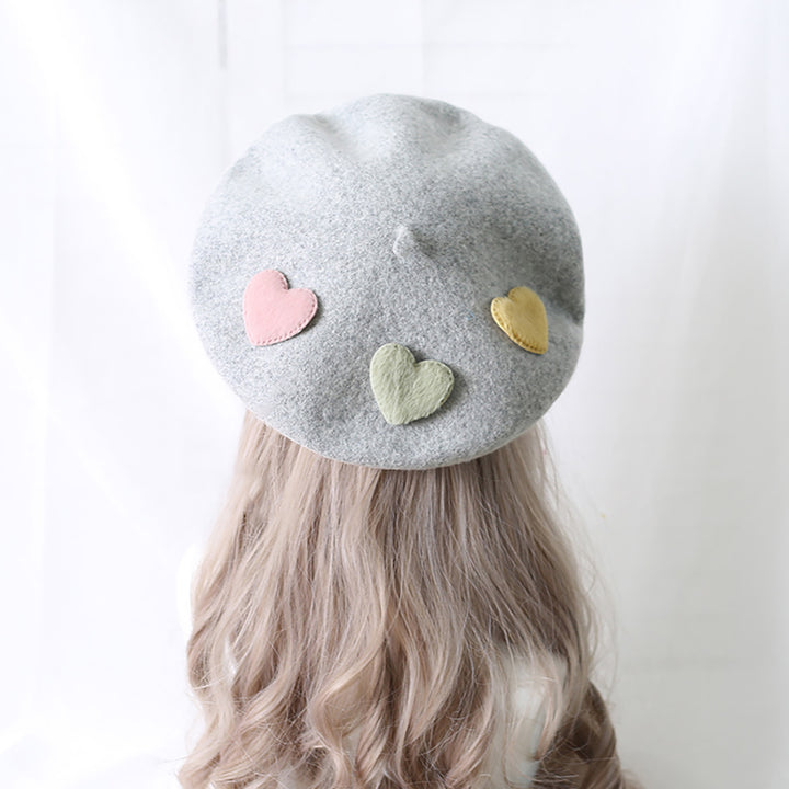 Lovely Mini Hearts Beret Hat