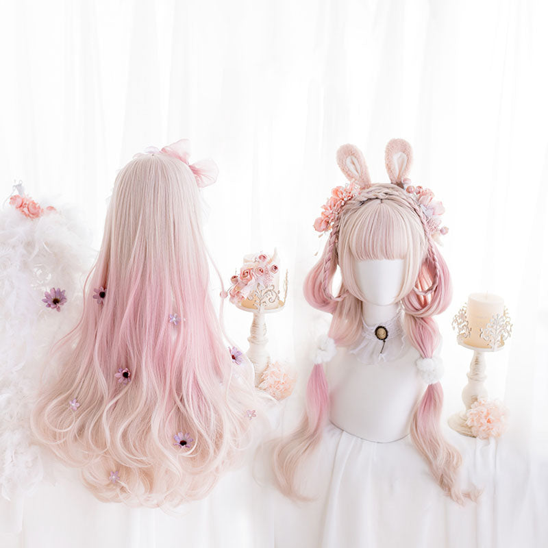 Sweet Harajuku Long Pink Ombre Wig