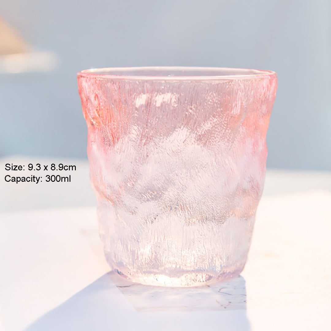 Stylish Glass Cup - Textured Design