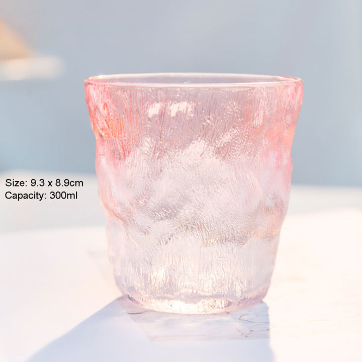 Stylish Glass Cup - Textured Design