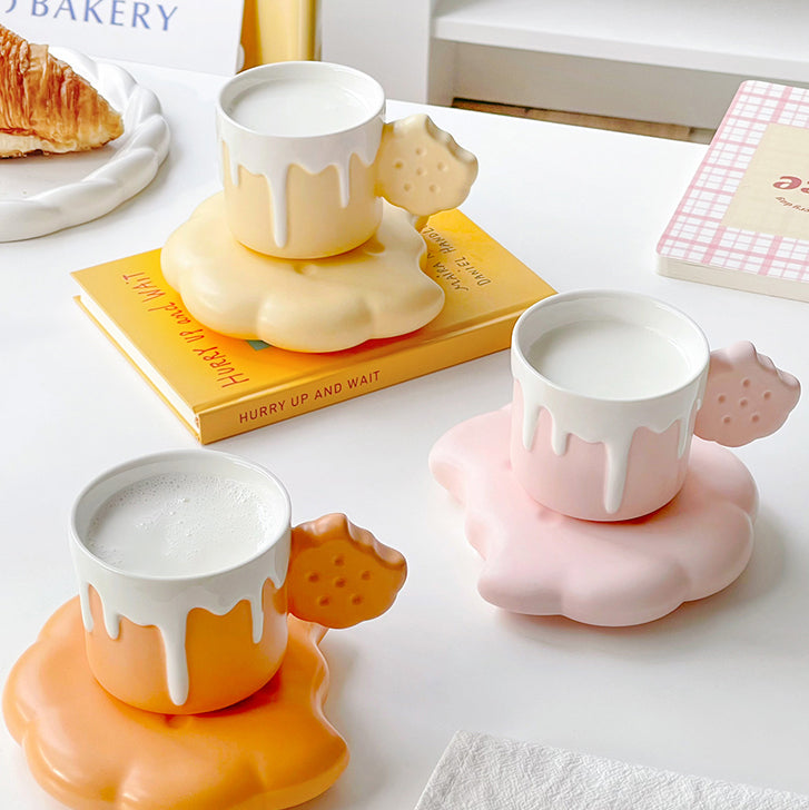 Biscuit Ceramic Cup And Saucer