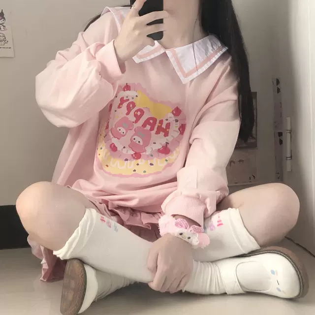 Sweet Pastel Cake Pastry Printed Sweater