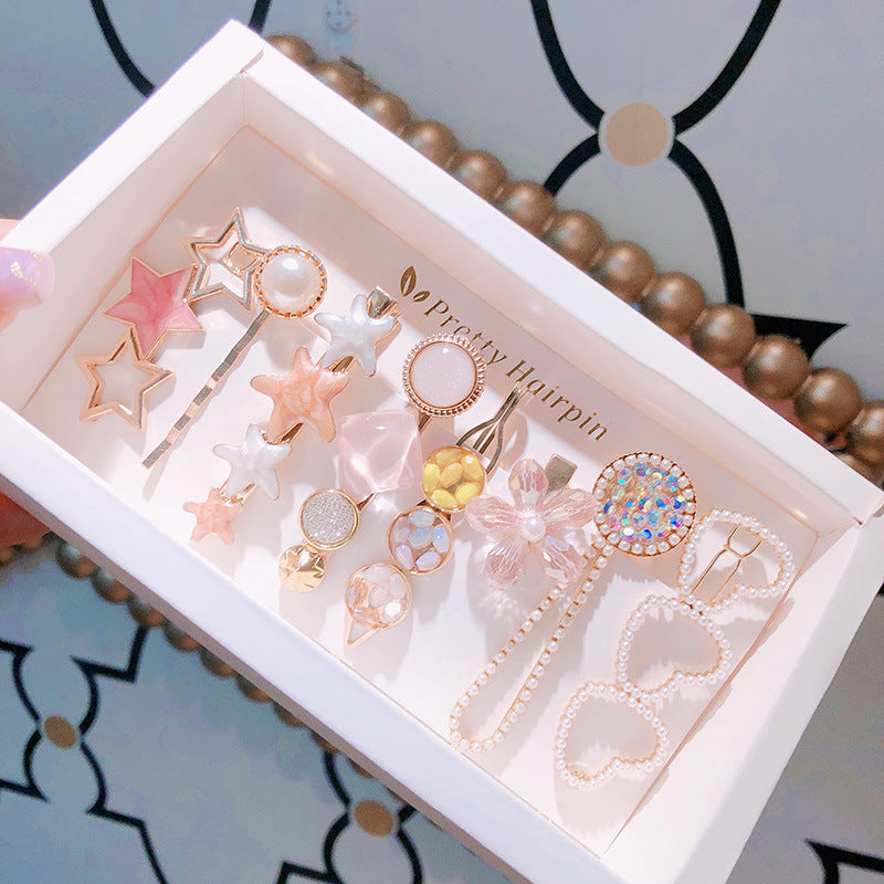 Sweet Candy Color Hair Clip Collection (7pcs)