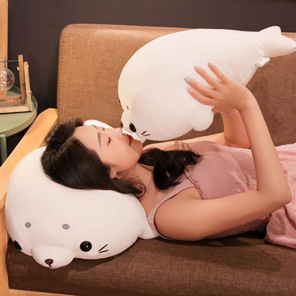 Adorable White Seal Jumbo Plush Toy