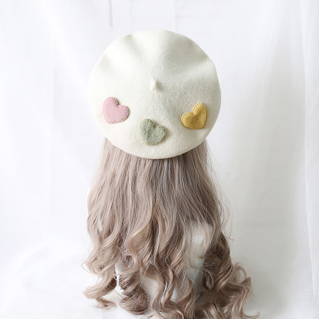Lovely Mini Hearts Beret Hat