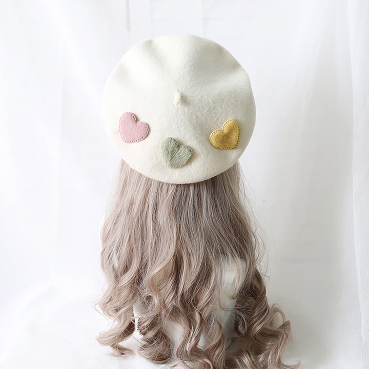 Lovely Mini Hearts Beret Hat