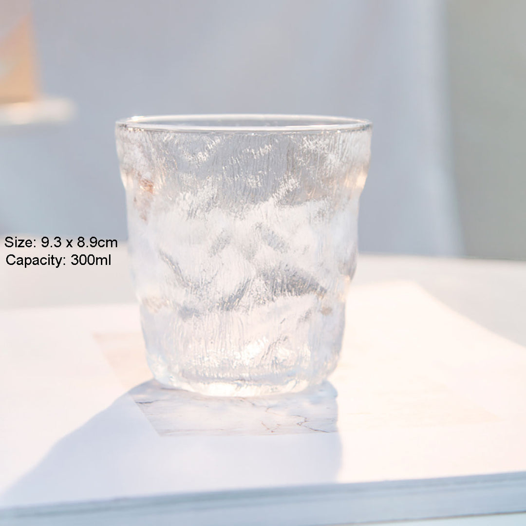Stylish Glass Cup - Textured Design