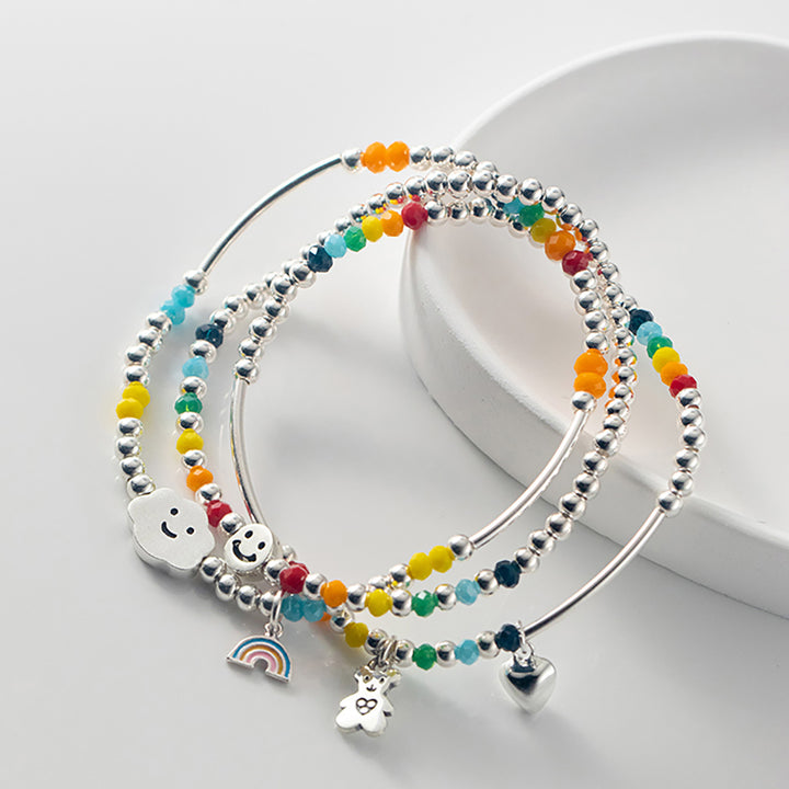 Rainbow Beads Hand Bracelet Charm