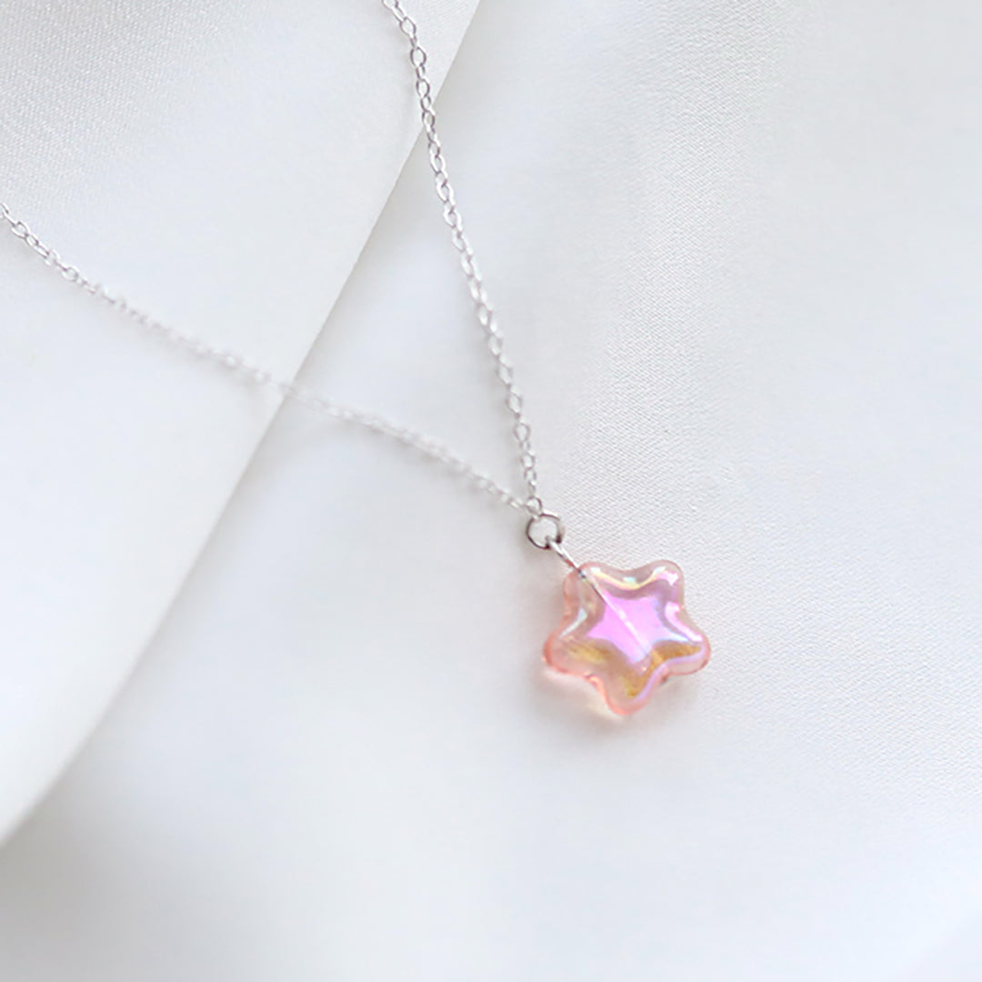 Lovely Star Pendant 925 Sterling Silver Necklace