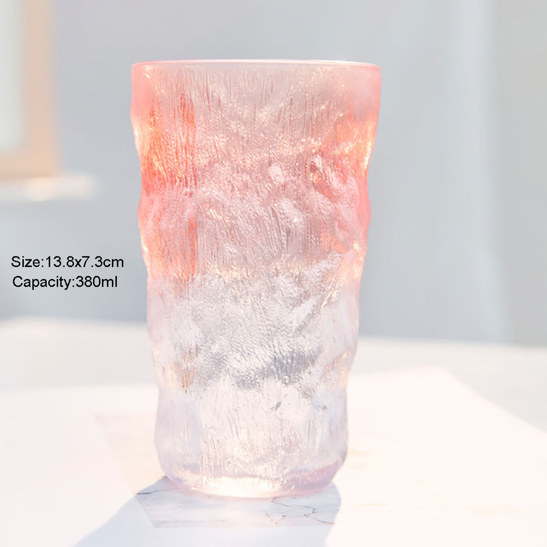 Stylish Glass Cup - Textured Design