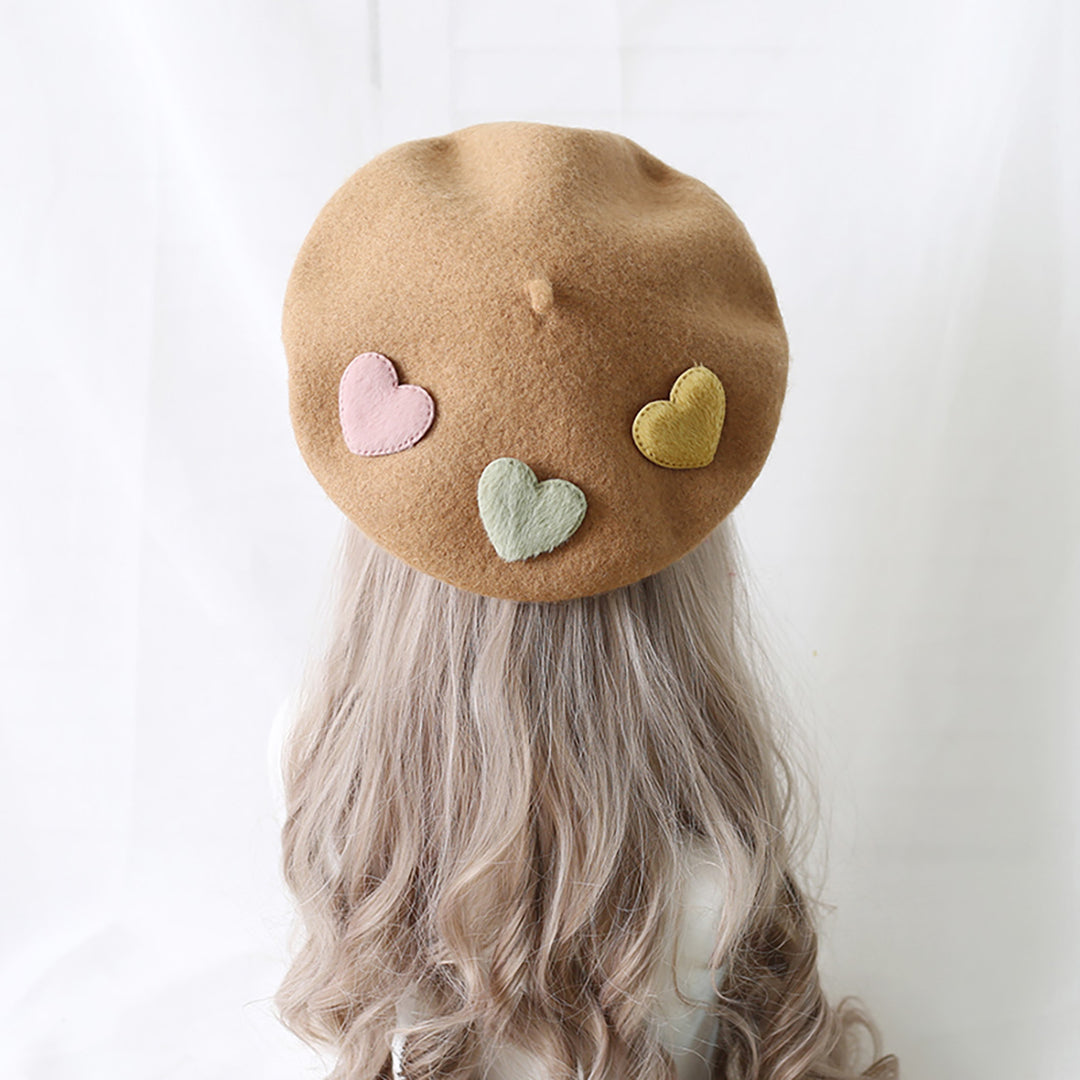 Lovely Mini Hearts Beret Hat