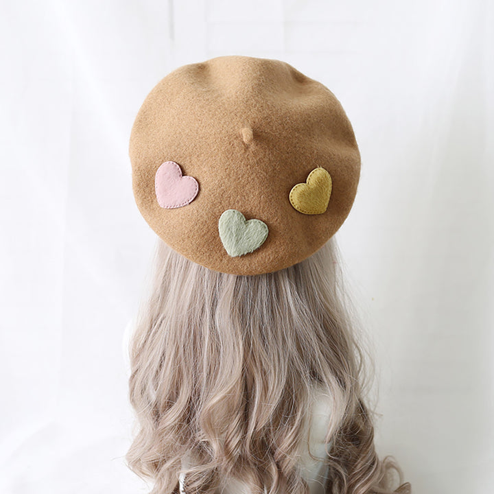 Lovely Mini Hearts Beret Hat