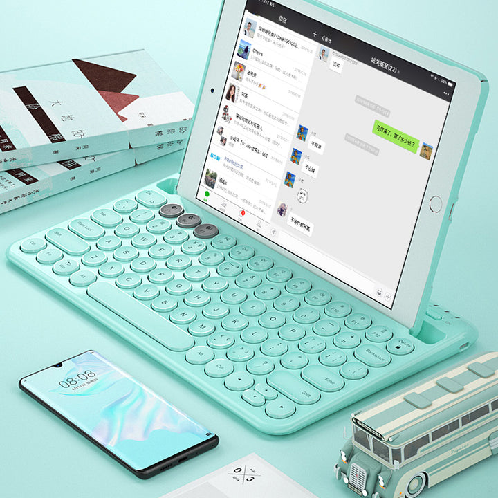 Pastel Color Chargeable Wireless Bluetooth Keyboard for Phone and iPad