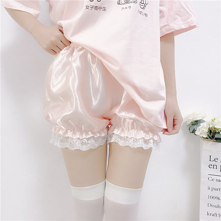 Lolita Girls Lacey Silk Shorts - juwas.com online store