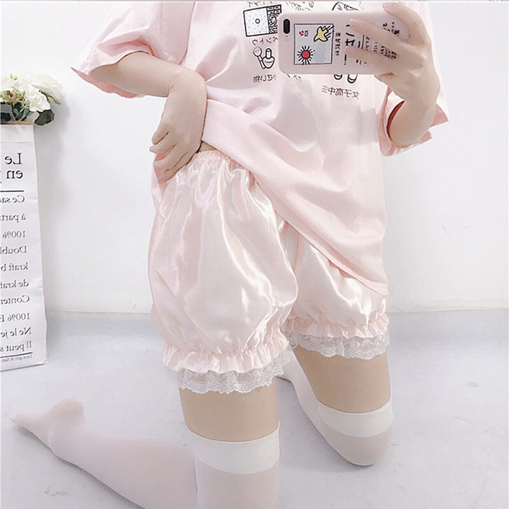 Lolita Girls Lacey Silk Shorts - juwas.com online store