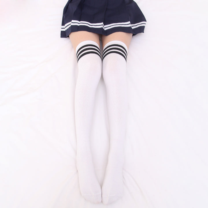 Japanese Harajuku Stripe Knee Socks - juwas.com online store