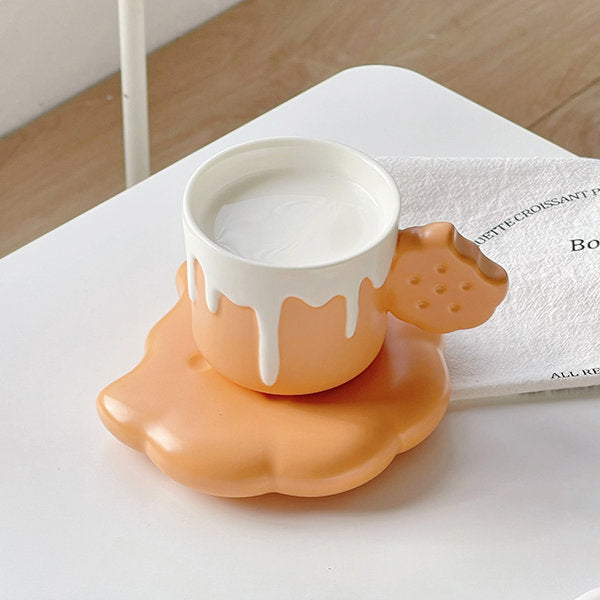 Biscuit Ceramic Cup And Saucer