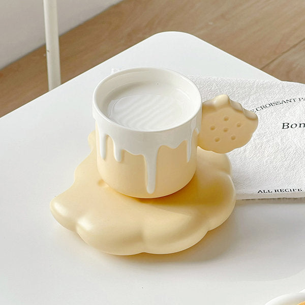 Biscuit Ceramic Cup And Saucer