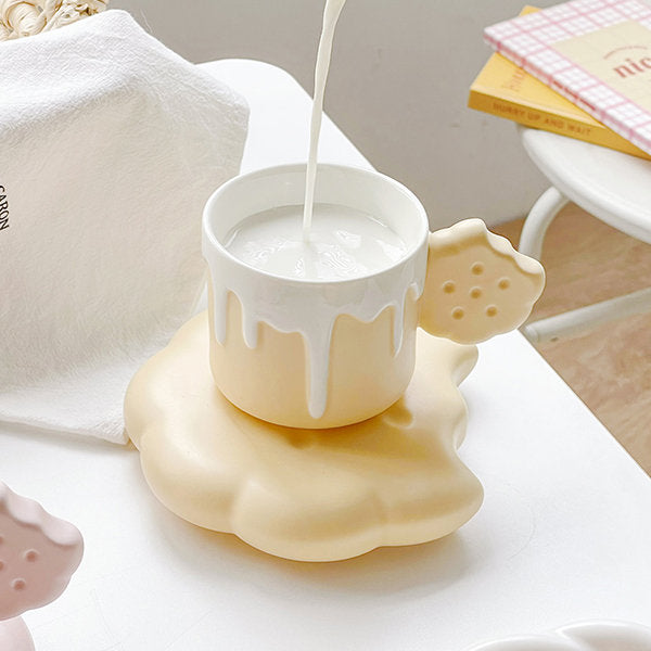 Biscuit Ceramic Cup And Saucer