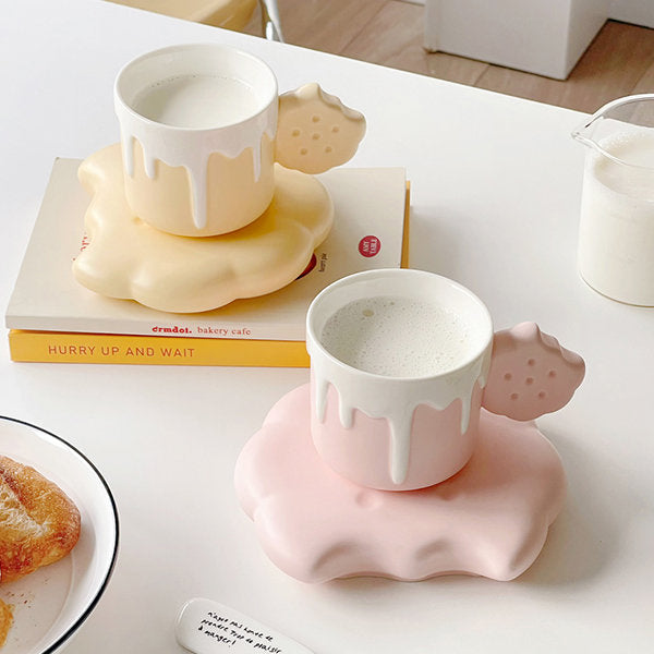 Biscuit Ceramic Cup And Saucer