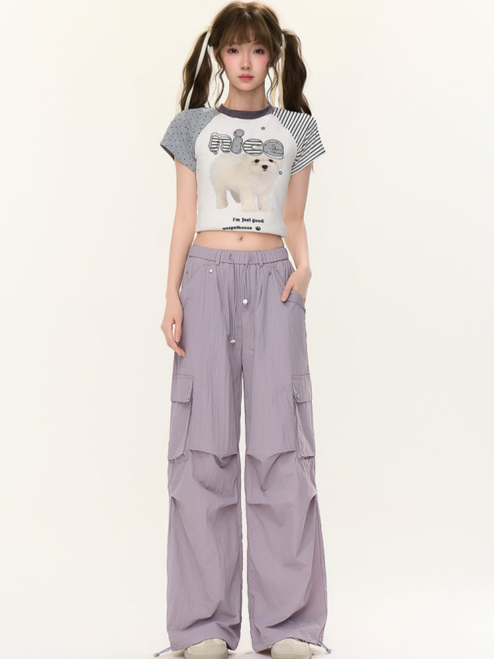 Violet Dopamine Cargo Pants - Summer Trousers