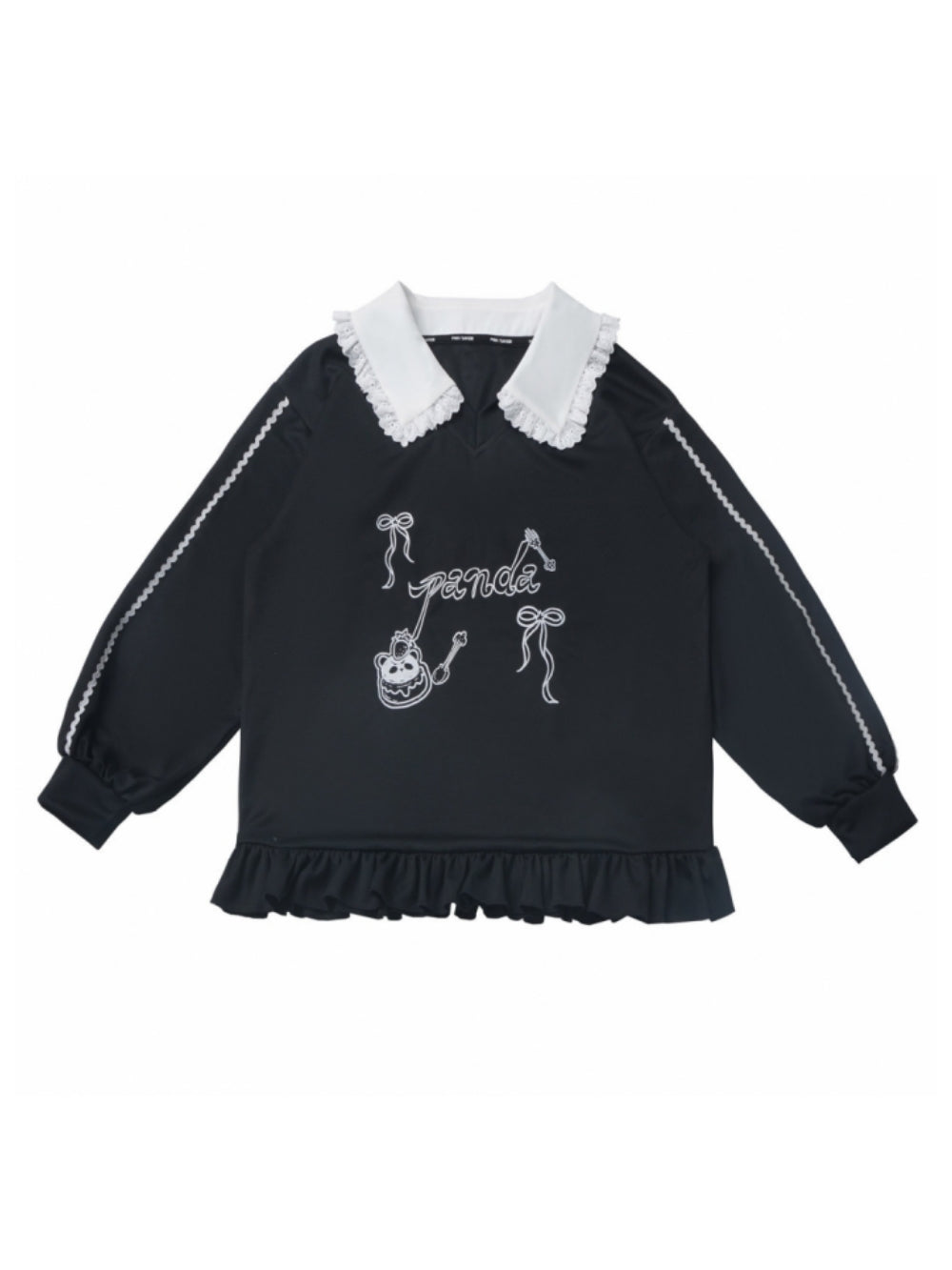 Cute Panda Collar Top/Polka Dot Pants/Skirt