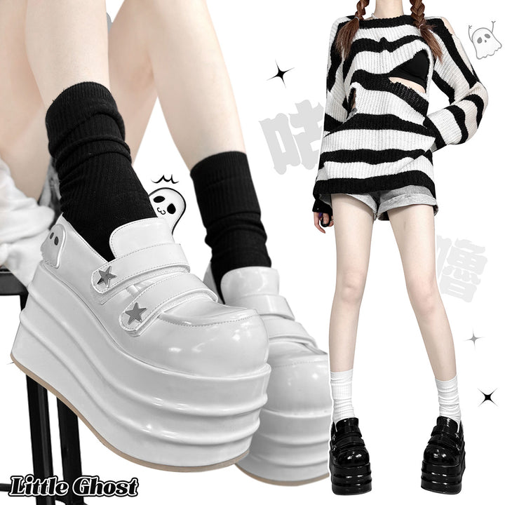 Gothic Punk Ghost Platform Shoes