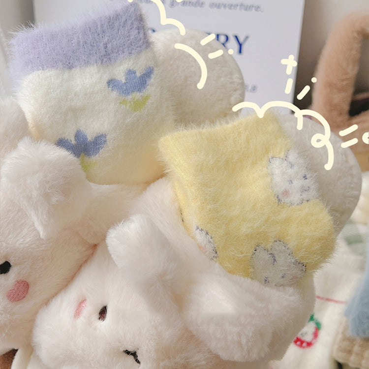 Cute Bunny Thickened Autumn/Winter Socks 2 Pairs/set