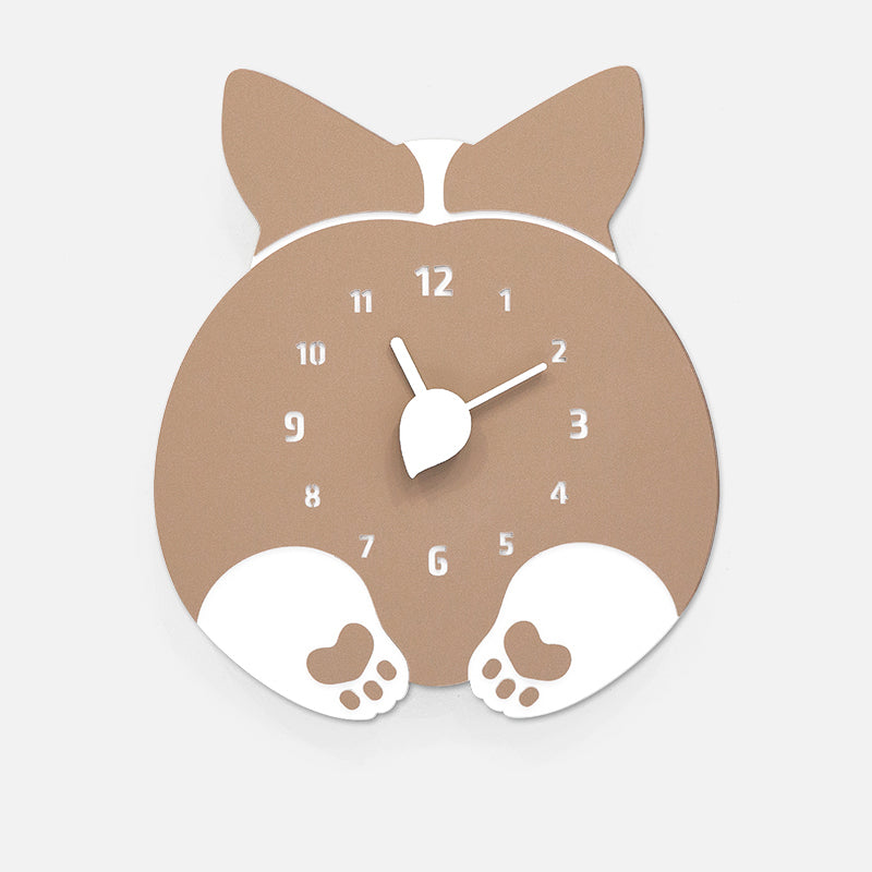 Cartoon Panda Kitty Corgi Bunny Wall Clock