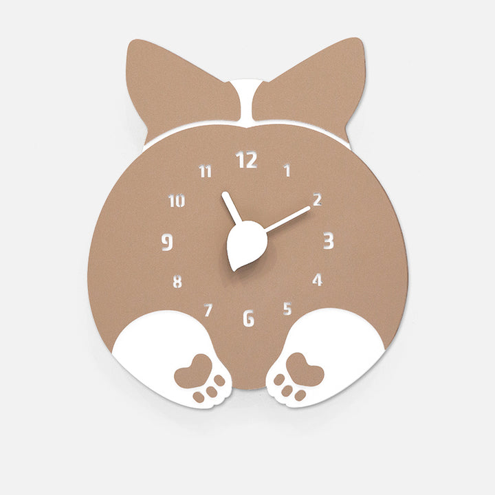 Cartoon Panda Kitty Corgi Bunny Wall Clock