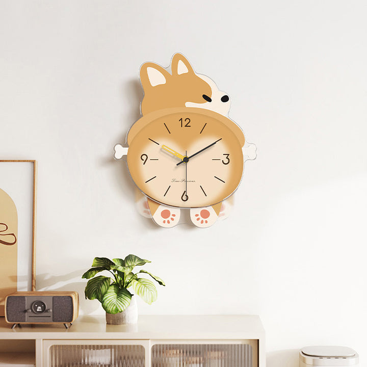 Cute Corgi Wall Clock