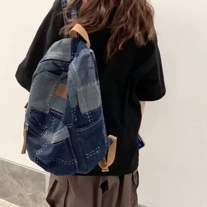Vintage Denim Backpack