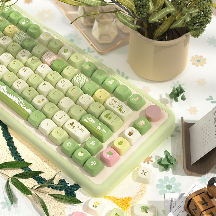 Green Forest Theme Keycap Set for Mechanical Keyboards