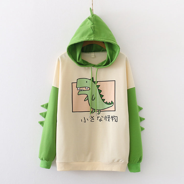 Cute Dinosaur Cartoon Print Hoodie
