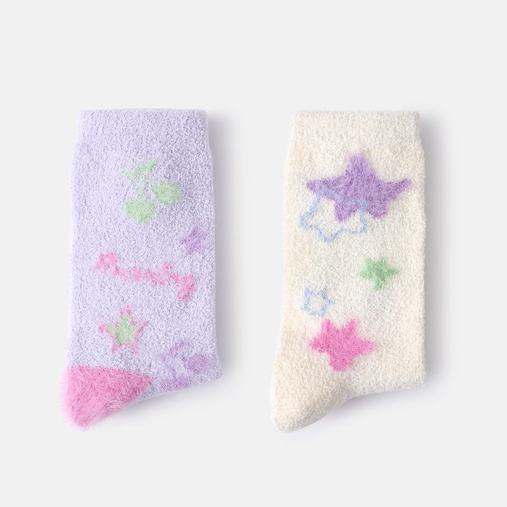 Cute Cartoon Coral Fleece Thick Winter Socks