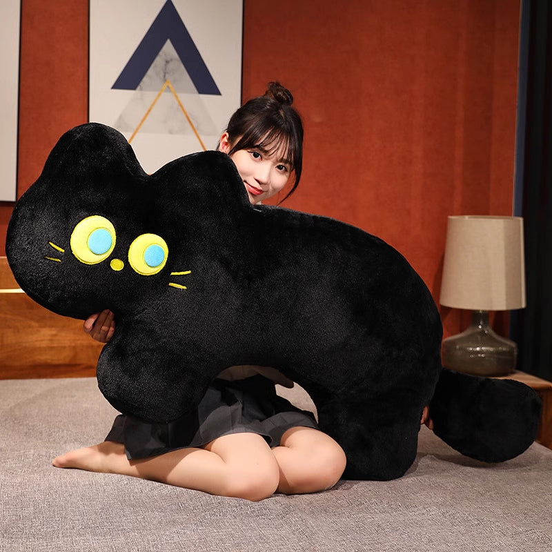 Adorable Black Cat Long Pillow