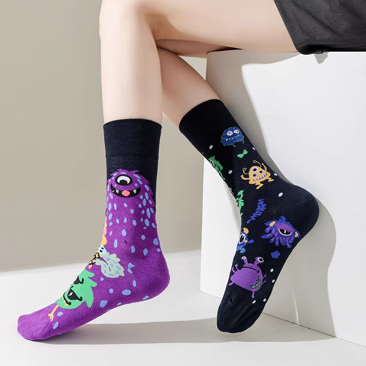 Cute Cartoon Pattern Cotton Socks