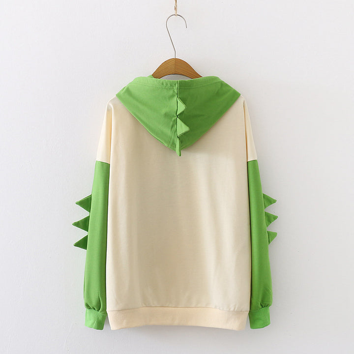 Cute Dinosaur Cartoon Print Hoodie