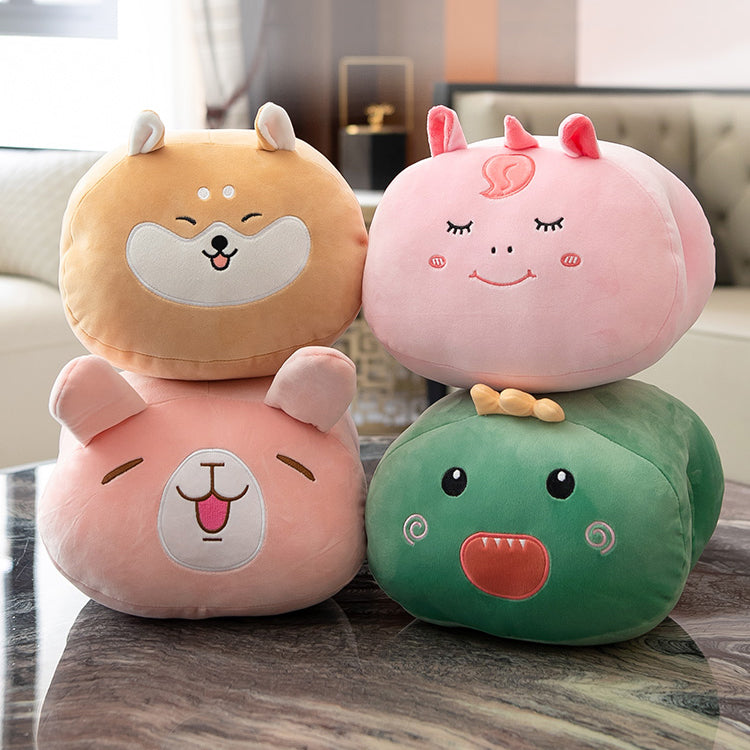 Cute Animal Fruit Plush Pillow Hand Warmer