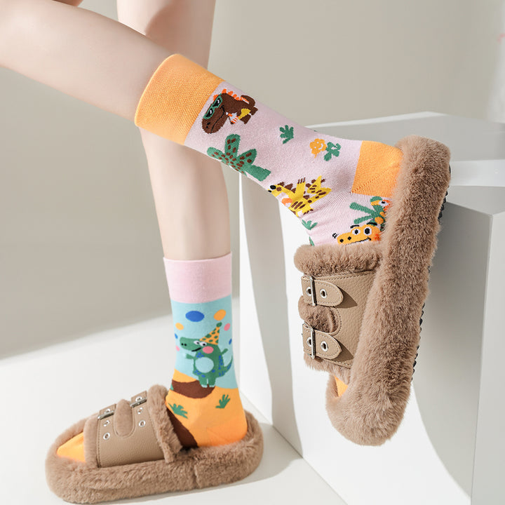 Cute Cartoon Pattern Cotton Socks