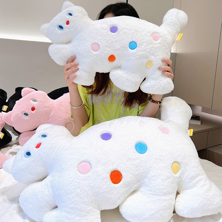 Cute Polka Dot Cat Plush Pillow