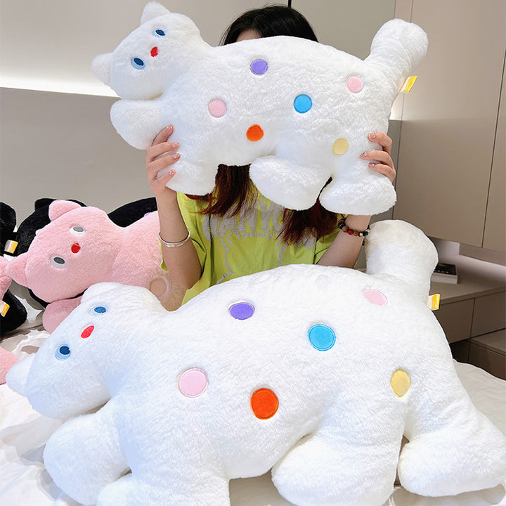 Cute Polka Dot Cat Plush Pillow