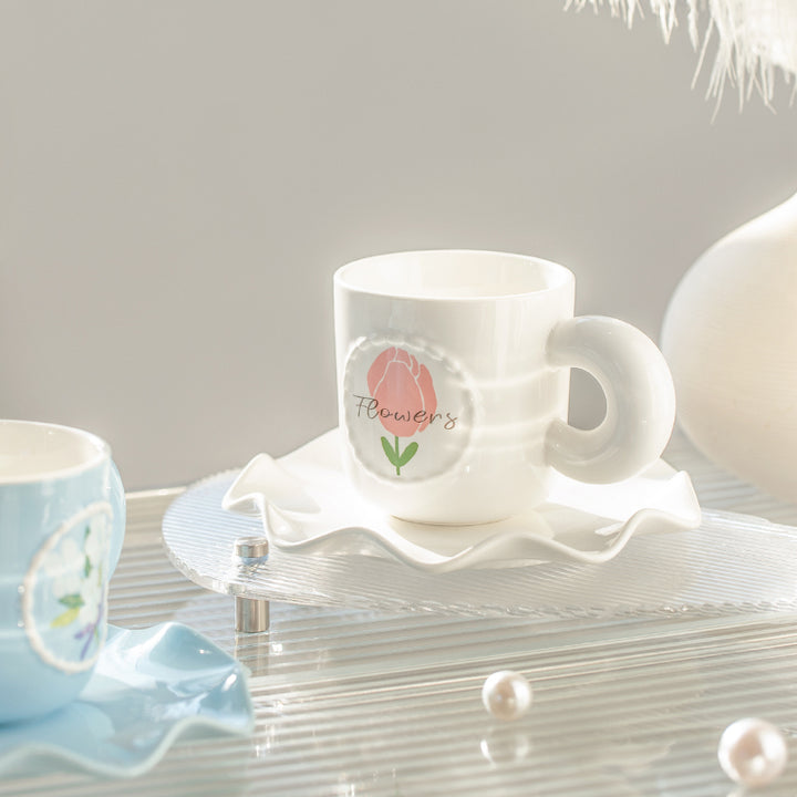 Tulip Lily Rose Ceramics Mug