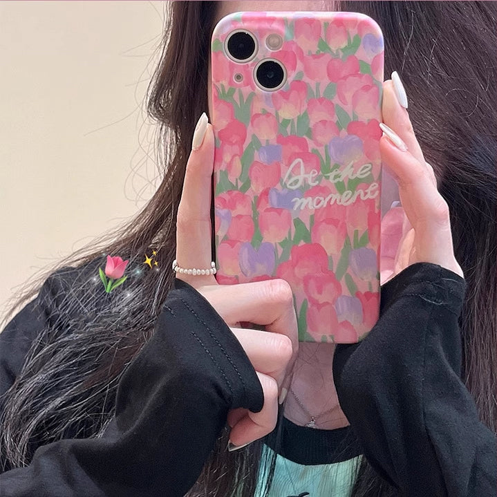 Pink Tulip iPhone Case