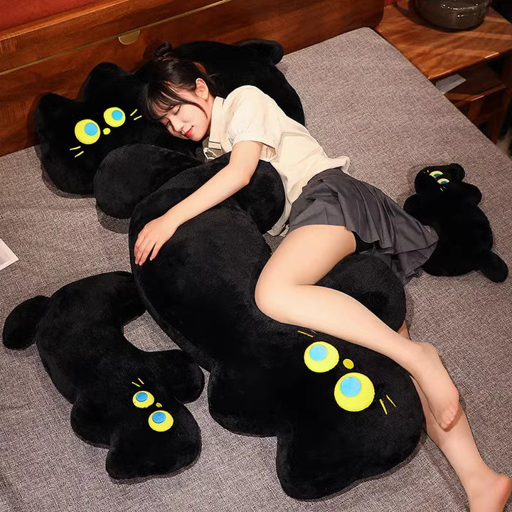 Adorable Black Cat Long Pillow