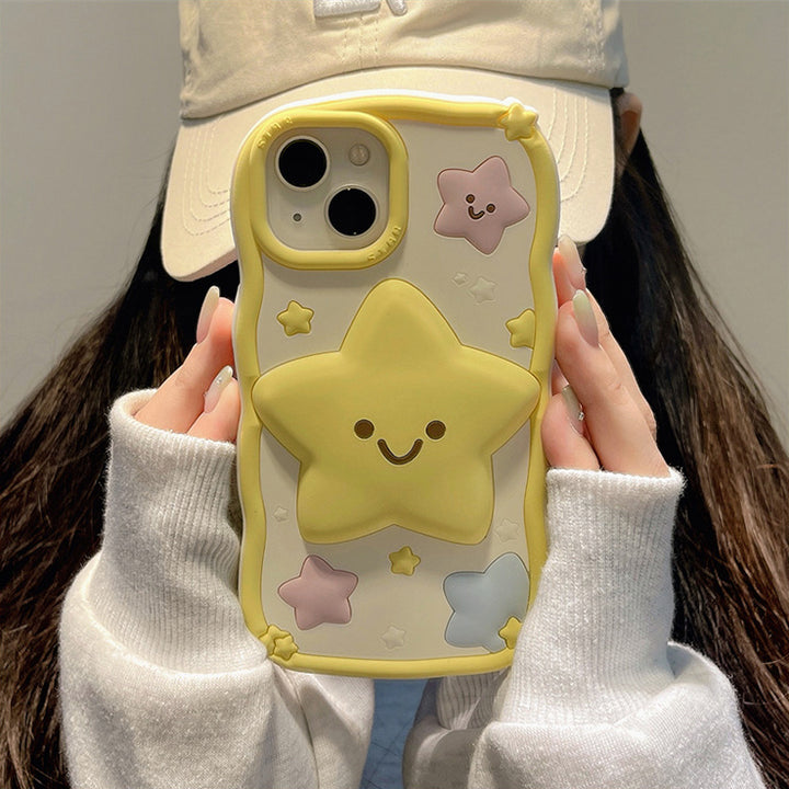 Cute 3D Cartoon Star iPhone Case