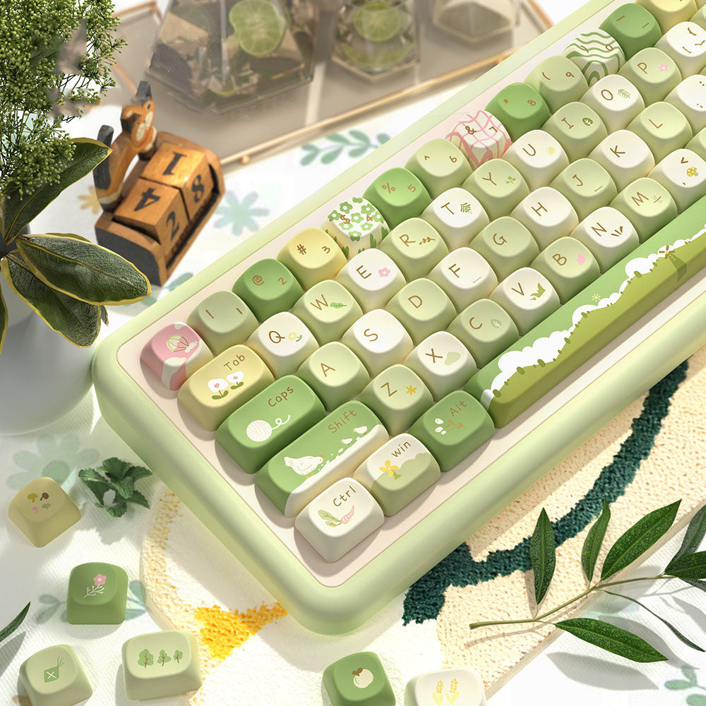 Green Forest Theme Keycap Set for Mechanical Keyboards