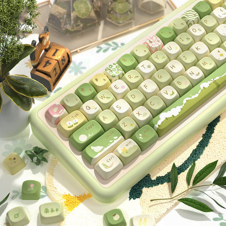 Green Forest Theme Keycap Set for Mechanical Keyboards