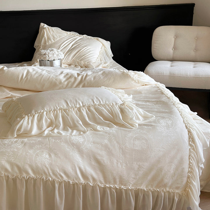 Luxury French Style Ruffle Cotton Bedding Set