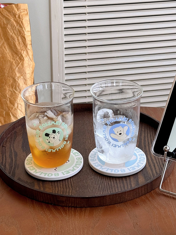 Cute Westie Polar Bear Couple Glasses